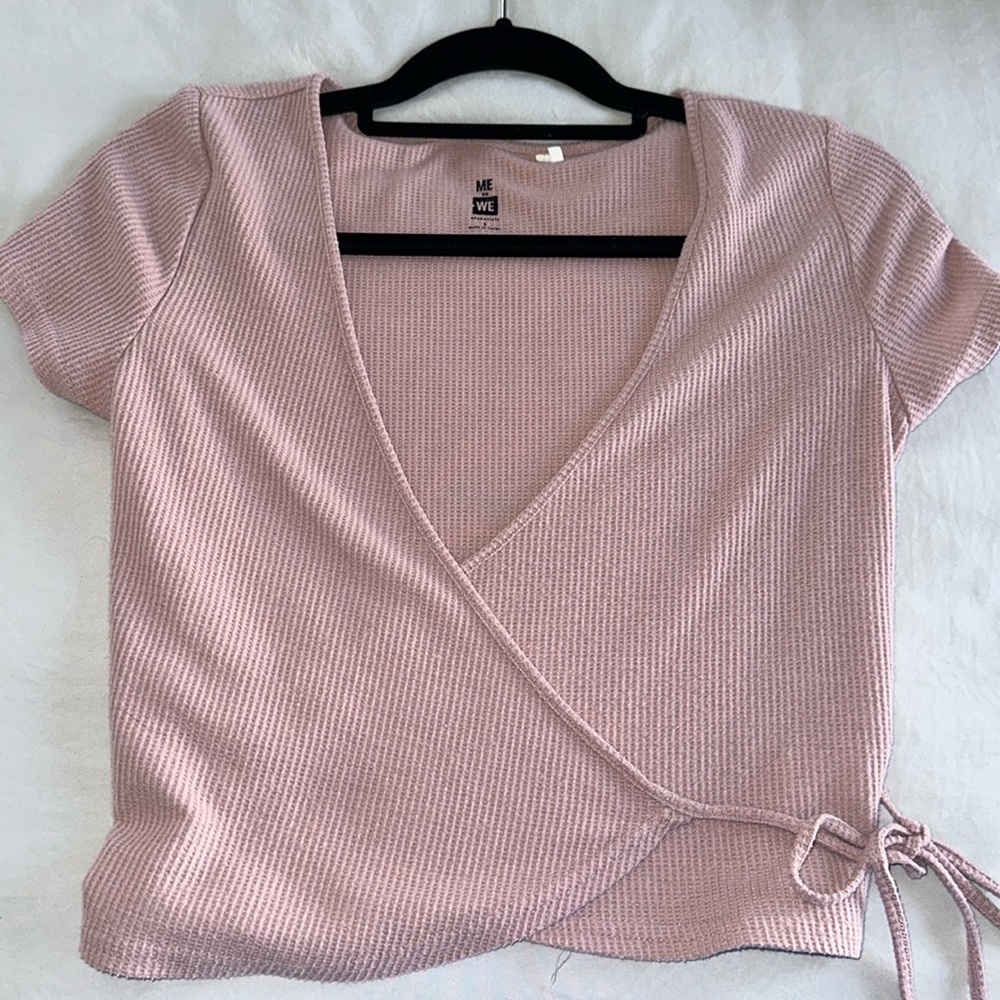 Dusty Rose PacSun Wrap Top